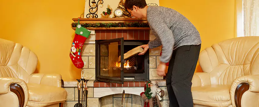 Rusted Metal Fireplace Restoration in South Farmingdale, New York